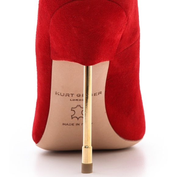KURT GEIGER POINTED TOE “BRITTON” PUMPS, SZ IT/39 RED VELVET NIB!! - Picture 6 of 6